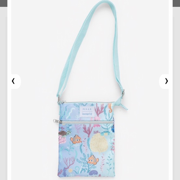 LOUNGEFLY DISNEY PIXAR Finding Nemo CROSSBODY BAG & NEMO WRAP RING! Cute Animals - Picture 2 of 9